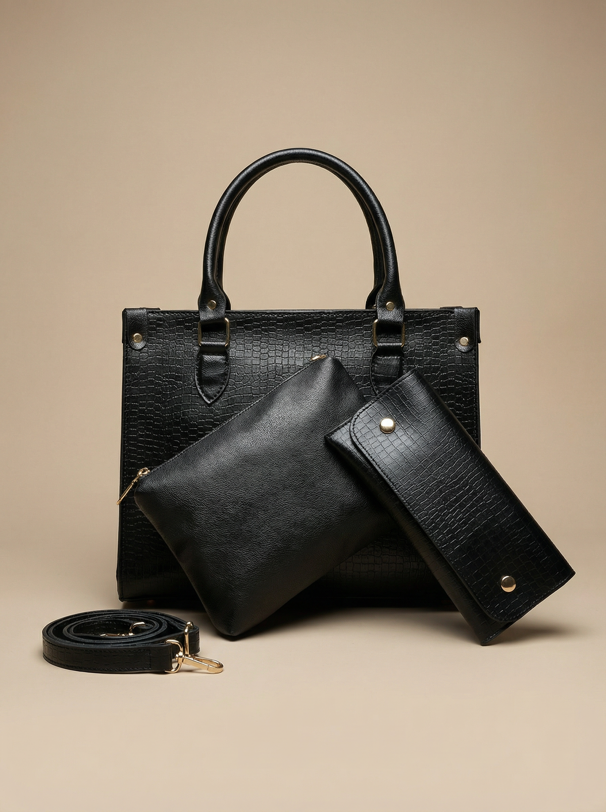 Black Hobo Handbag for Women | Stylish PU Leather Ladies Bag in Pakistan