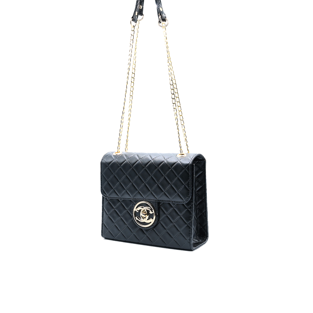 Trendy Chain Stylish Bag Black