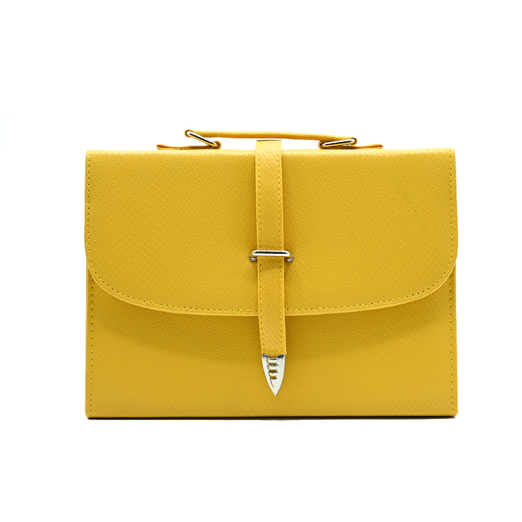 Classic Square Top Handle Bag - Yellow