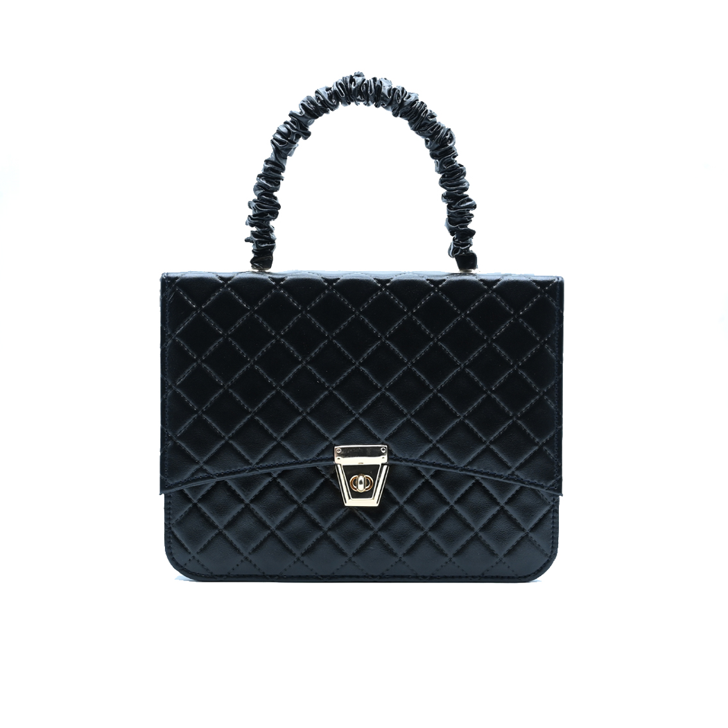Bella Quilta Tote Bag Black