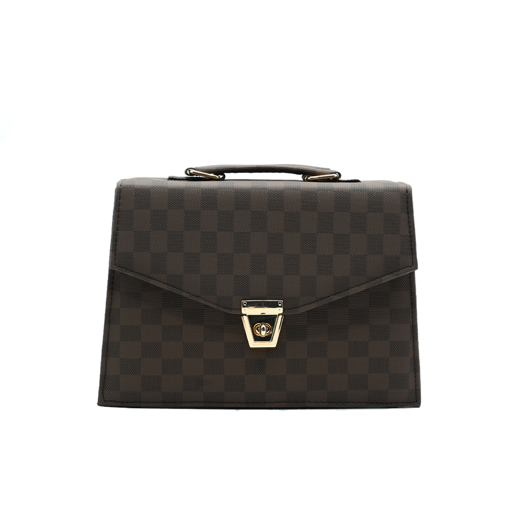 Classic Square Tote – Chocolate Brown