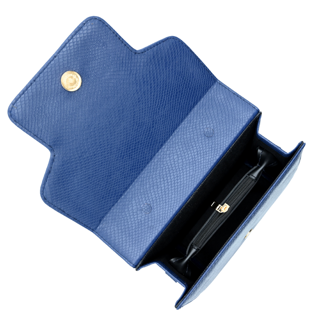 Lustre Pearl Tote – Chic Navy Blue Handbag with Pearl Handle