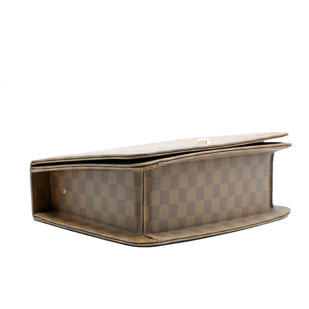 Luxury Grid Chain Bag Light Brown