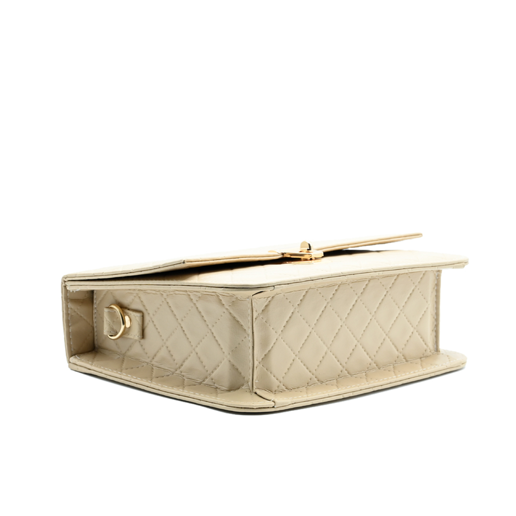 Bella Quilta Tote Bag Beige
