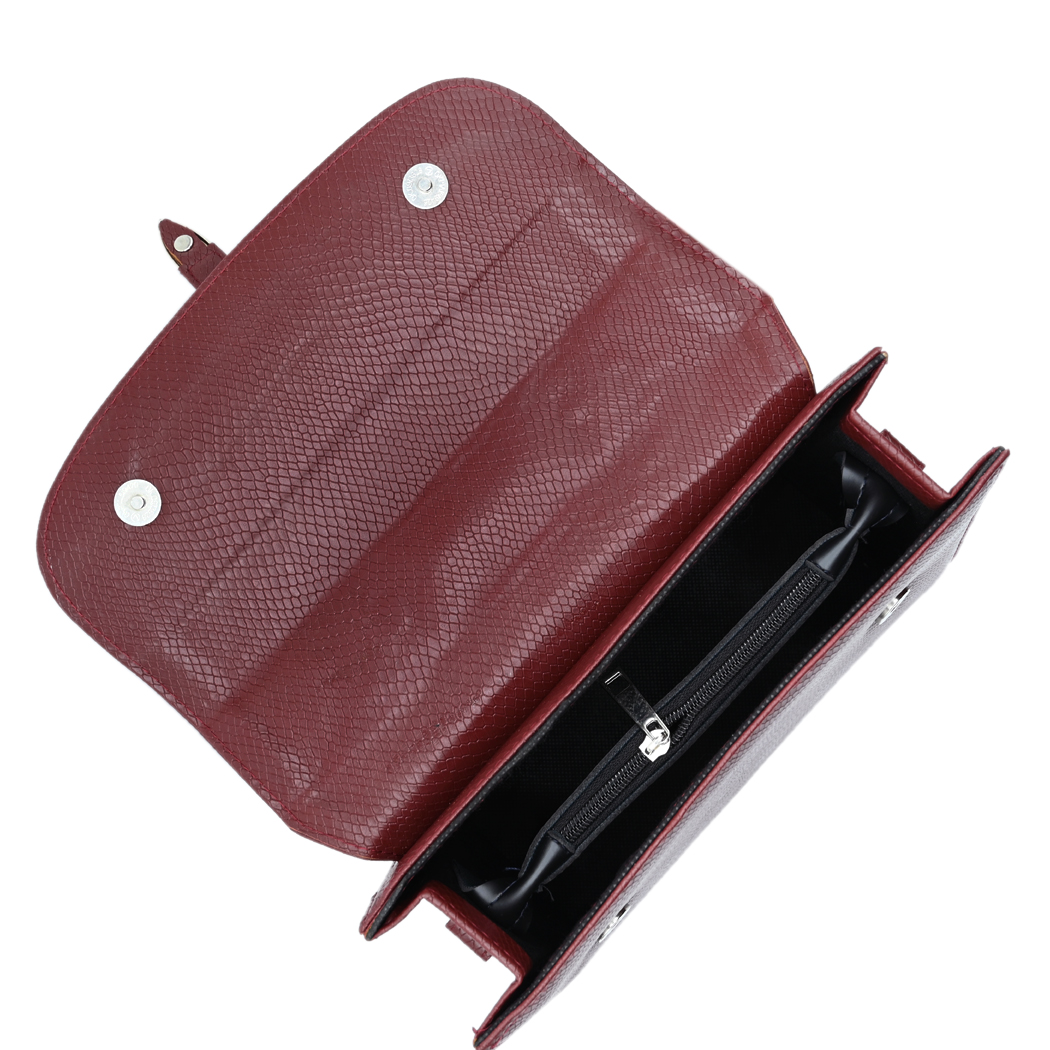 Classic Square Top Handle Bag - Mehroon