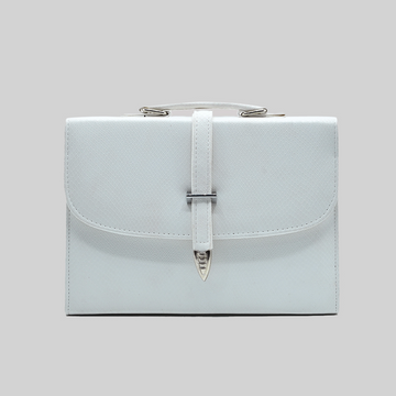 Classic Square Top Handle Bag - White