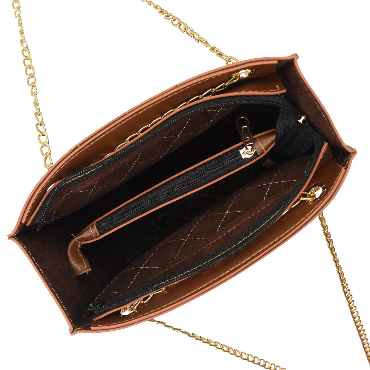 Regalia long chain crossbody Bag - Brown