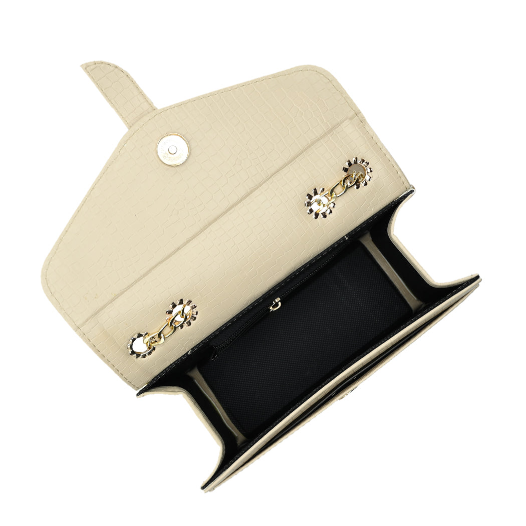 Stylisha Crossbody chain Bag - Skin Beige