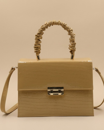 Leather Crossbody Bag -Skin Beige
