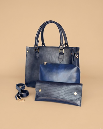 Navy Blue Hobo Handbag for Women | Stylish PU Leather Ladies Bag in Pakistan