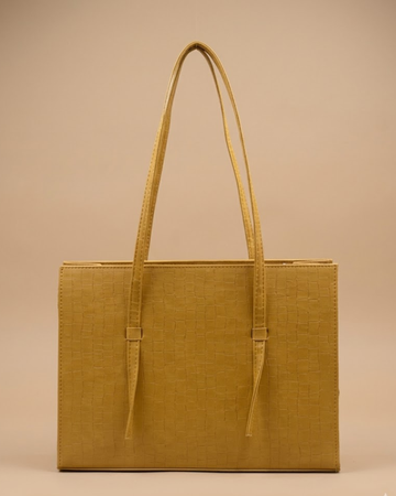 Trendiq Large Capacity Handbag - Yellow