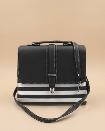 Multi Color Crossbody Bag- Black & White