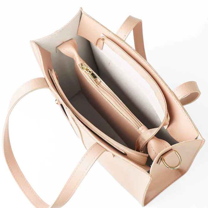 Modern Pocket Tote Peach
